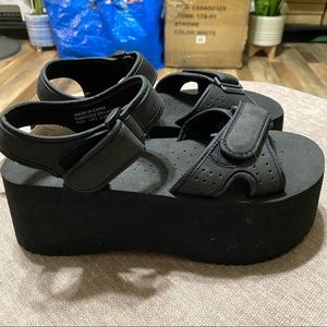Black Platform Sandals